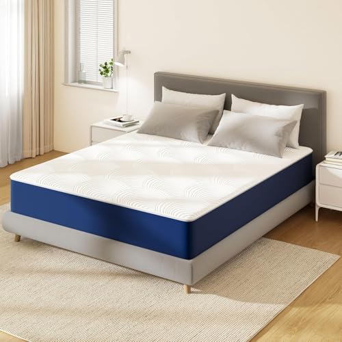 PurrJoys Matratze 140x200x25cm, Memory Foam mit Gel, H3, Abnehmbarer Bezug, CertiPUR-US & Oeko-TEX, druckentlastend, Lieferung gerollt im Karton