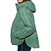 Qesulk Womens Puffer Jackets Lightweight Quilted Pullover Jacket Winter Warm Padded Hoodies Casual Down Jackets Coat Outwear Green