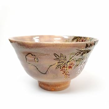 Amazon.co.jp: 9LX 山本雄次 麦波 造 藤之図 茶碗 共箱 共布 栞