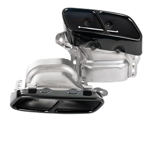 Embout d'échappement carré noir en acier inoxydable pour Mercedes Classe A W176 CLA GLA