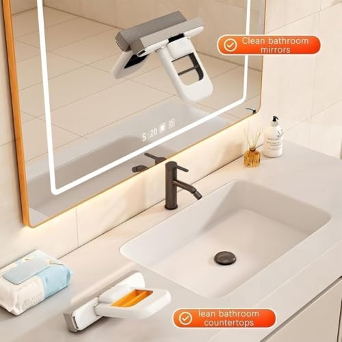 Image of Mini Foldable Sponge Cleaner with Self-Wringing Handle | Compact Wet & Dry Cleaning Tool for Home, Kitchen, Bathroom, Car & Office | Portable Space-Saving Cleaner