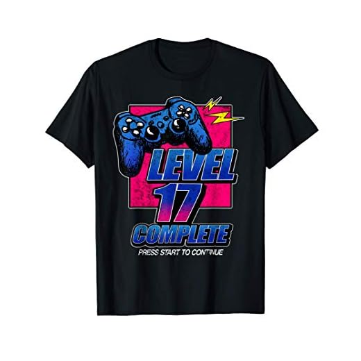 Regalo de un videojuego completo de nivel 17 de cumpleaños Camiseta