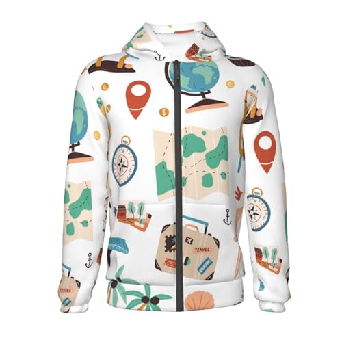 Travel1 Kid Hoodies Boys Zip Up Sweatshirts Girls Pullover with Pocket2