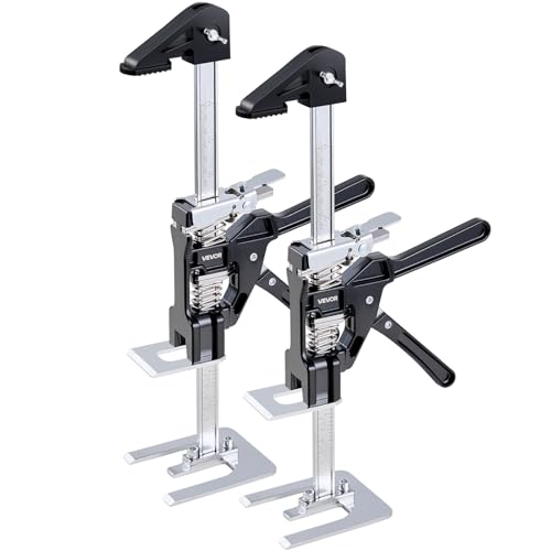 VEVOR Labor Saving Arm Jack, 2 PCS 440 lbs Bearing Capacity, Lifting up to 9.3", Metal Hand Lifting Jack Tool with Magnetic Level, 2 Adjustment Modes, for Door, Window, Furniture, Woodworking, Black by VEVOR - Used condition - US$44.70
