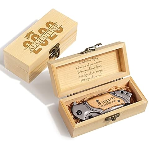 Fanfoobi Graduation Gifts for Him, Engraved Pocket Knife With Box, High School University College Graduation Gift, Son Gifts From Mom Dad Parents (Various Designs) Cover