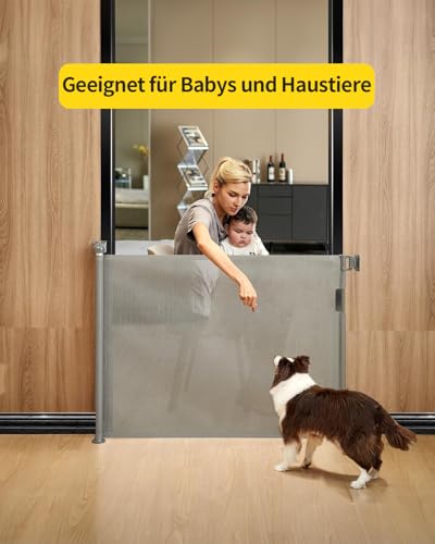 Patywaga 2 Pack Treppenschutzgitter Ausziehbar 0-140cm,Türschutzgitter Ausziehbar mit Treppenschutz & Kindersicherung Treppe - Universelles… – Ansicht 5