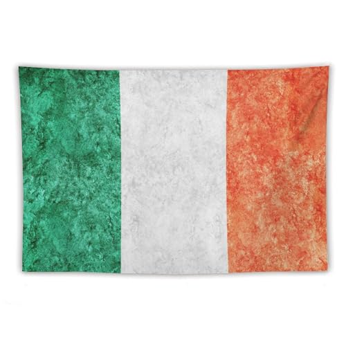 Tapisserie murale drapeau irlandais pour masquer un mur abime de chambre sans faire de travaux