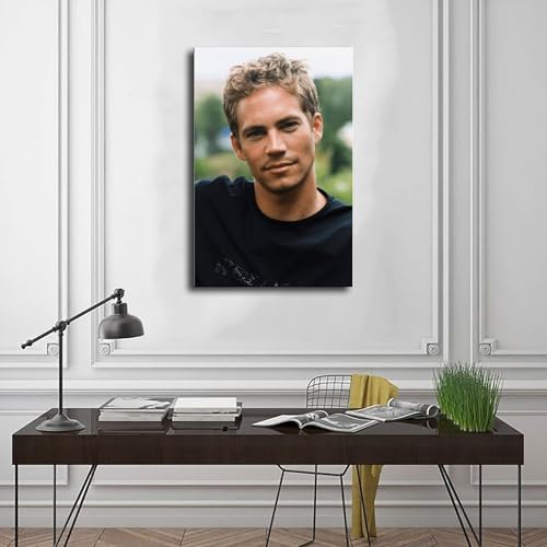 Poster Paul Walker de qualité supérieure avec cadre en bois pour salon