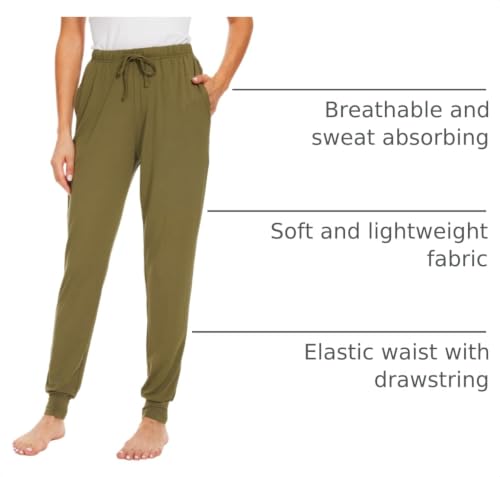 Image of GYS Women's Pajama Pants - Viscose Made from Bamboo, Joggers Pants with Pockets Comfy Lounge Sleep Pants Pj Bottoms