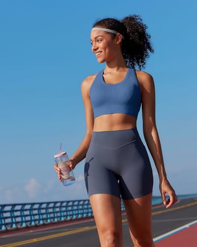 Image of RUNNING GIRL Sports Bra for Women High Support, Criss-Cross Back Padded Strappy Sports Bras Yoga Bra with Removable Cups