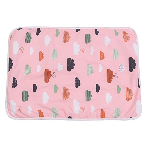 Cambiador Portatil de Pañales para Bebé, productos de aislamiento de algodón Almohadilla para orina impermeable Pañal para bebés Ropa de cama para cambiar de funda para 0-3 años(D)
