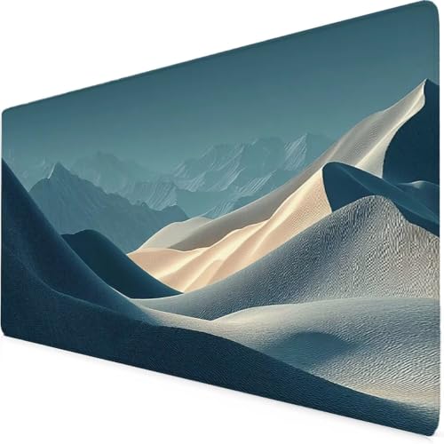 Tapis de souris XXL gris grand format 600x300 antidérapant pour ordinateur portable