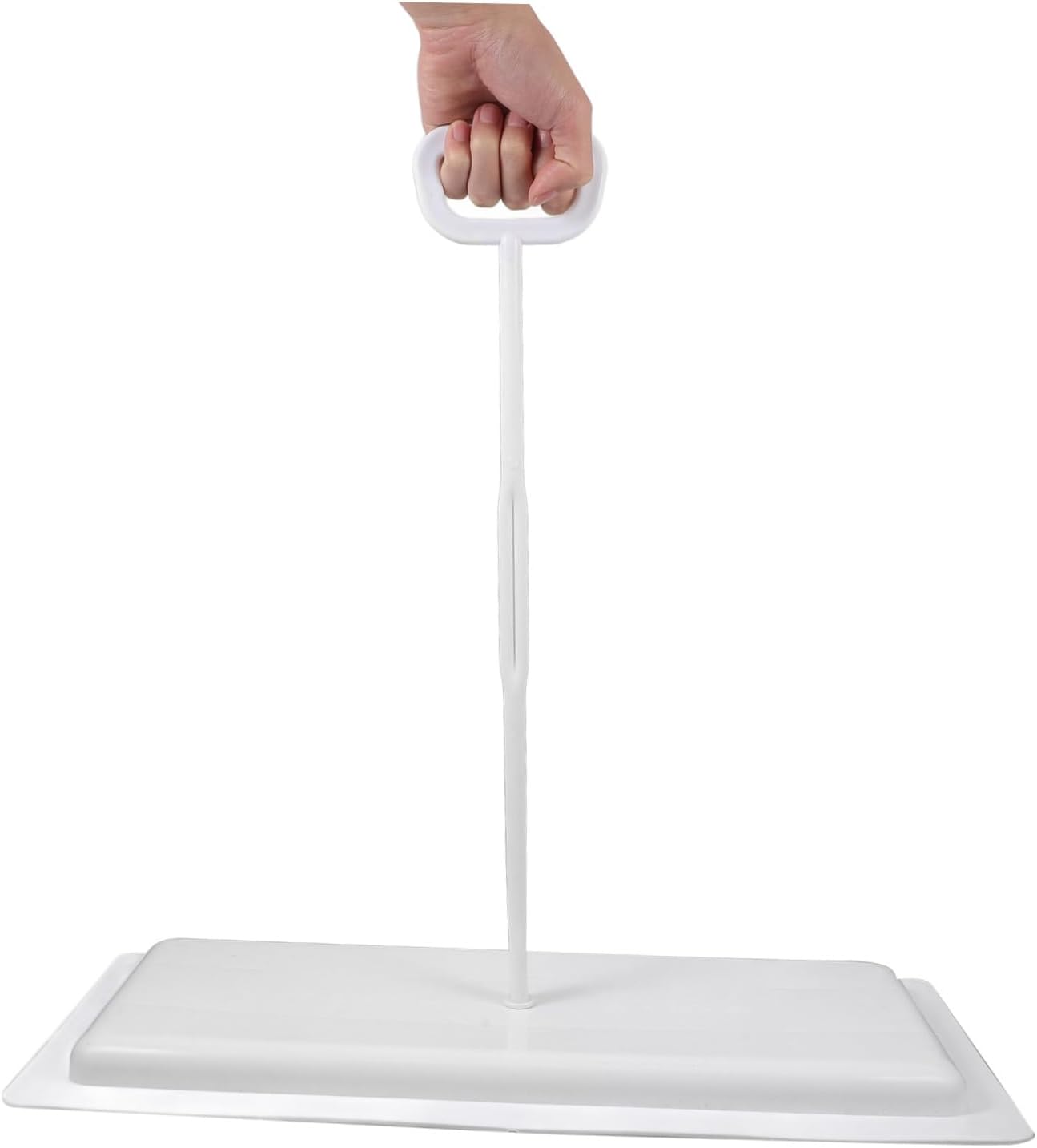 Squat Toilet Lid Cover Plastic Squatting Toilet Pan Lid for Bathroom Odor Blocking Handle Fit