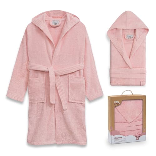Interbaby Albornoz Niños: Niña, Niño, Bebe Recien Nacido | Albornoz Infantil de 2 a 4 Años | 100% Algodón, Extra Suave, Fácil de Lavar, Alta Capacidad de Absorción