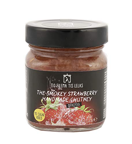 To Filema Tis Lelas Chutney Artigianale di Fragole Affumicate – 2 x 225 g – 100% Ingredienti Naturali Greci – Vegano, Senza Conservanti e Senza Glutine