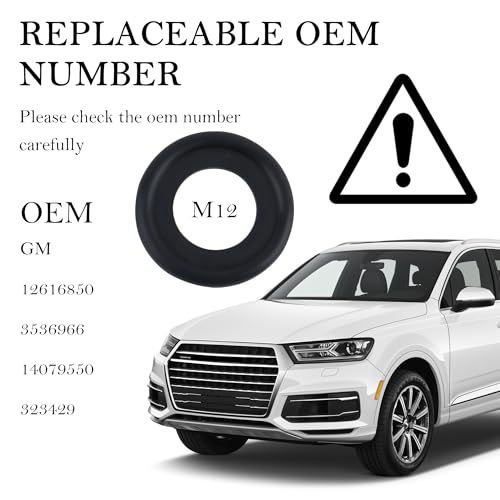 Image of 50PCS Oil Drain Plug Gasket Replace OEM#12616850,Sealability Oil Drain Plug Washer Reduced Oil Leakage,Securely Oil Plug Gasket Car Accessories for Most Cars (M12 /50PCS)