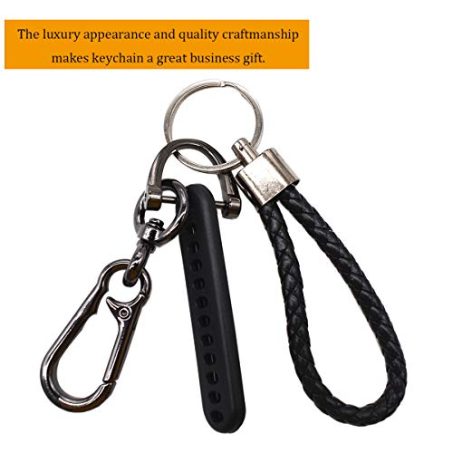 Liwein Portachiavi in Pelle Intrecciata