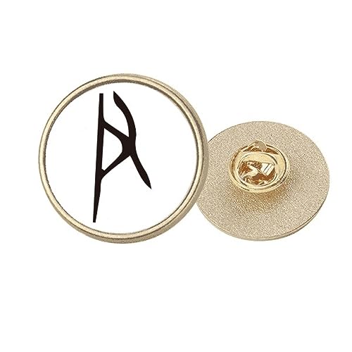 Broche character chinois Yin B doré rond clip : le cadeau idéal pour honorer les traditions