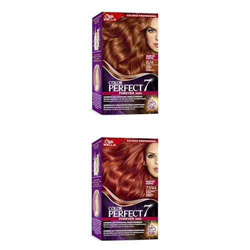 Wella Color Perfect Coloración Permanente para un cabello hidratado y luminoso - Tonos Rojizos Caoba + Cobrizo Intenso