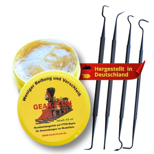 Modelleisenbahn Fett – Premium Teflonfett PTFE - Hochleistungs Modellbahn Schmiermittel – Modellbahn Fett für Lokomotiven & Getriebe – Präzisionsfett für Modelleisenbahn (50ml)