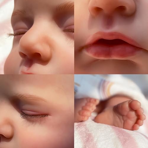 Muñeca Reborn KSBD 20 pulgadas realista para niños 3+ miniatura 4