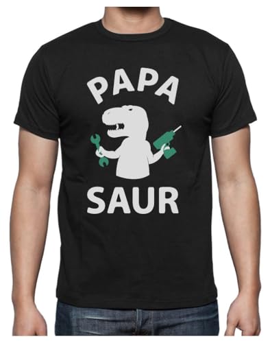Image of Tstars Papa Saur T-Shirt Funny Dinosaur Dad Shirt for Men New Father Gift Idea for Birthday or Father's Day