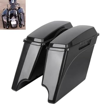 stretched bolsas and fender for road king