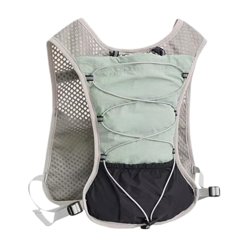 Dubbulon Mochila de hidratación corriendo, mochila de agua para correr - Mochila de corredores 5L reflectante,Suministros de ciclismo transpirables ligeros para ciclismo, senderismo y entrenamiento al