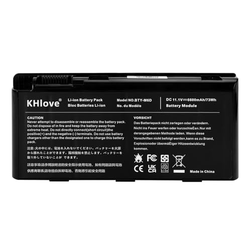 KHlove BTY-M6D Laptop Akku für MSI GT60 GT70 GT660 GT680 GT680R GT683 GT683DX GT683DXR GT683R GT780 GT780D GT780DX GT780DXR GX780 GX60 GX70 GX660 GX680, Medion Erazer X6812 X6813 X6817 X6819 X7817