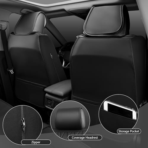 image for CAR PASS Leather Seat Covers Full Set, Luxury Seat Protector for Cars,