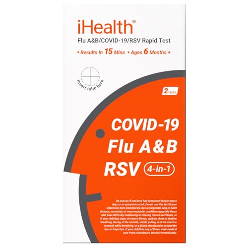 iHealth Flu A/B, COVID-19 & RSV 4-in-1 Antigen Rapid Test