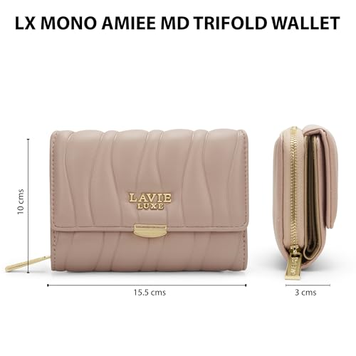 Image of Lavie Luxe Women's Lucie Emboss Medium Trifold Wallet | Gift for Women