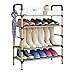 Buty Bank 4 Tier stojak na buty metalowe półki do buta przedłużane składowisko składowiska Organizator Rack - Entryway Salon Sypialnia Metalowa szafka do buta Buty domowe