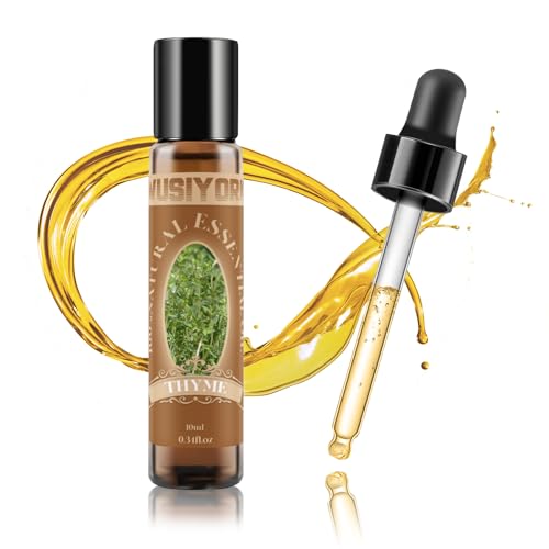 wusiyork Thyme Essential Oil 10ML - 100% Pure and Natural Therapeutic Grade Oils for Aromatherapy Diffuser - 0.34 Fl Oz/Thyme