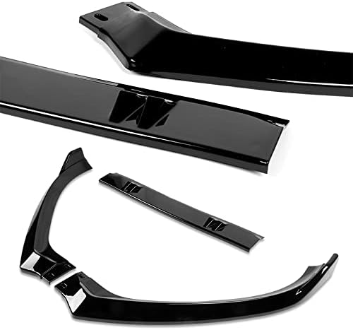 3PCS Front Bumper Lip Kit fit for compatible with 2013-2016 Audi A4 Quattro, STP-Style Splitter Trim Protection Spoiler, Air-Dam-Chin-Diffuser (Painted Black)