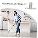 Healeved Floor Brush Accessories Threaded Handle Bracket Adapter for Extendable Broom Handle Replacement Connector Mounting Braces for Household Cleaning 4.13X2.95X1.57 Inches