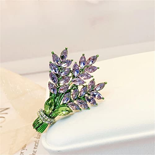 Walnut Lavender Bouquet Brooch Female Niche Pins Corsage Pins Flower Anti-Walking Accessories (Color : A, Size : As Shown In The Picture) #TOP4