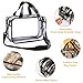 Officentra Clear Toiletry Bag for Women with Zipper–Clear Makeup Bag with Shoulder Strap & Handheld Handles – Stadium Bags for Women with Wet/Dry Compartments for Concerts, Travel, Work & Sports