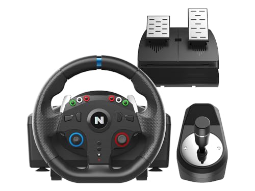 Image of Nitho Drive Pro ONE Competition - Gaming Racing Wheel with Separate Shifter and Floor Pedals, 270 Degree Zero Dead Zone Steering Wheel for Racing Simulator on Windows PC Only