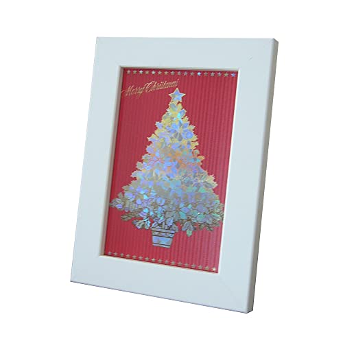 ポストカード額 絵はがきサイズ用フレーム 対応サイズ100x148 木製 額縁 (マット調 白)