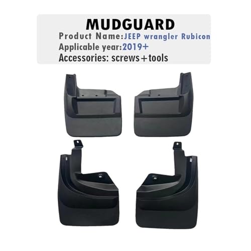 Garde-boue Jeep Wrangler JL 2018-2025 bavettes anti-éclaboussures pour version Rubicon
