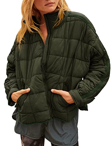 GeGekoko Damen Leichte Winterjacke Packbar Oversized Steppjacke Kurz mit...