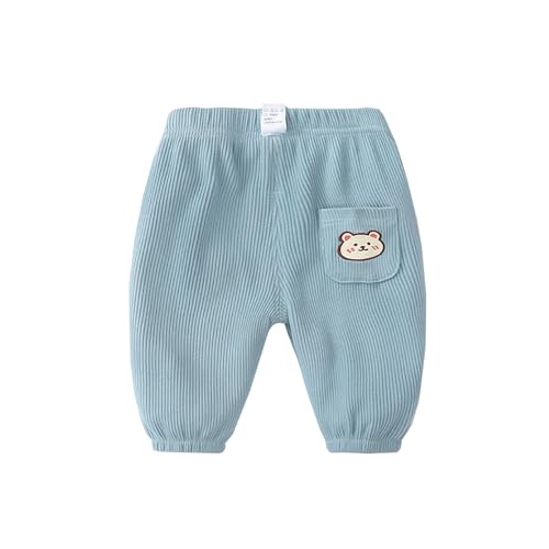 Baby Girl Boy Sweatpants Ribbed Elastic Waist Spring Fall Jogger Pants