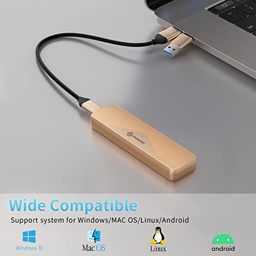 Caja externa PHIXERO M.2 SATA NGFF SSD, USB 3.1 Gen 2 miniatura 7