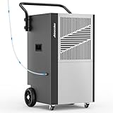Airecoler 80L Commercial Dehumidifier with Pump & Drain Hose for Basements & Large Rooms up to 400 m³, Industrial Dehumidifier with Wheels Heavy Duty Commercial-grade