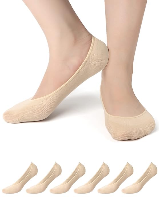 nicsy Women No Show Socks - 6 Pairs Non Slip Lace Invisible Socks, Lace Socks Women Shoe Liners Ladies Ultra Low Cut Socks-picture-22
