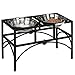 PawHut 22" Double Stainless Steel Heavy Duty Dog Food Bowl Elevated Pet Feeding Station