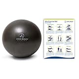 ProBody Pilates Ball Workout Ball - 9 Inch Mini Physical Therapy Ball for Stability, Barre, Yoga, Bender, Balance, Core Training, Recovery Small Exercise Ball for Between Knees (Black)