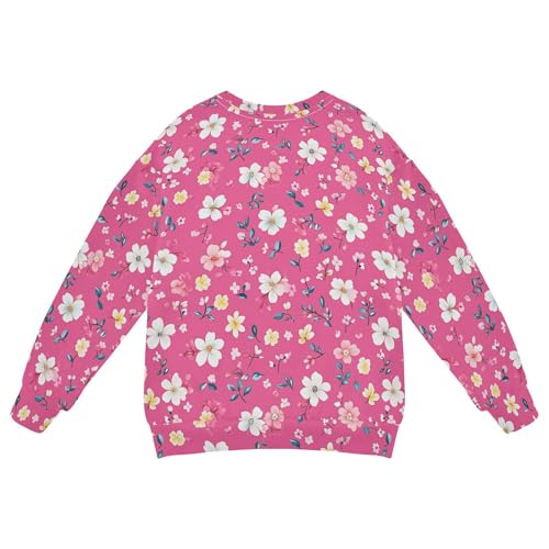 JUNZAN Flowers Peonies Hot Pink Little Kids Hoodie Sweatshirt Long Sleeve Fall Tops Shirts Sports 4T2
