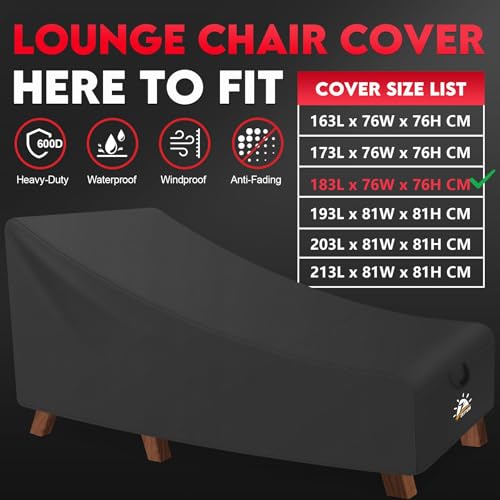 Funda impermeable silla patio Zettum 600D para exterior 4